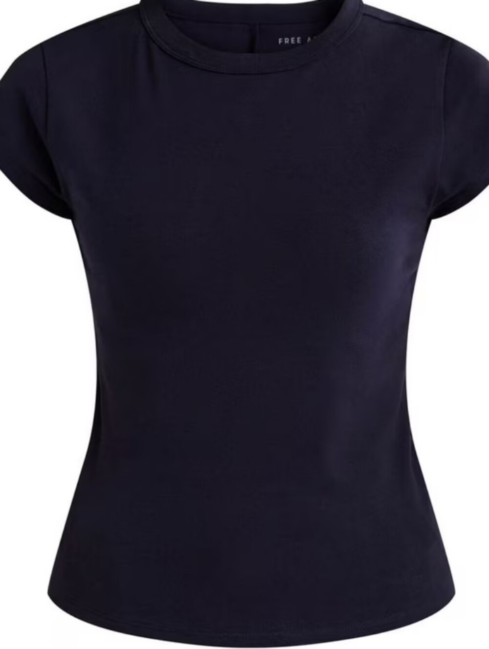Free Assembly Black Crewneck Cap-Sleeve Top Sz 12-14 Runs Small